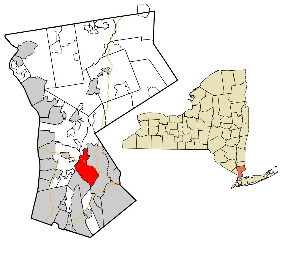 Locator map of White Plains