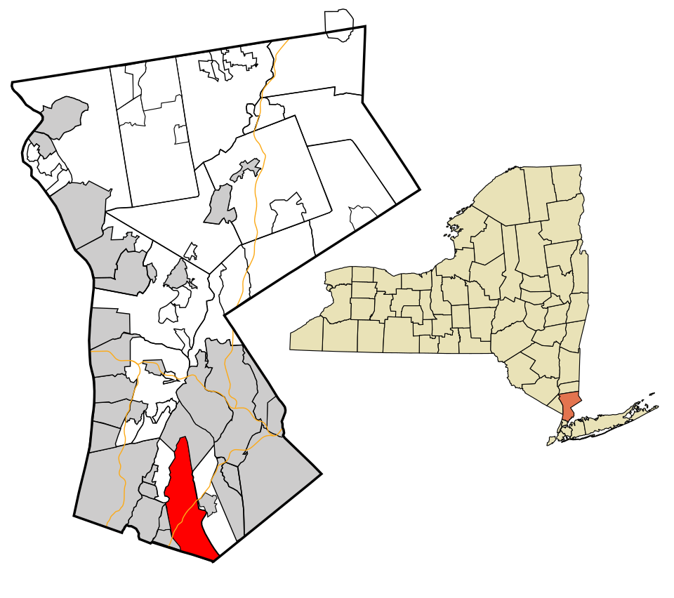 Locator map of New Rochelle