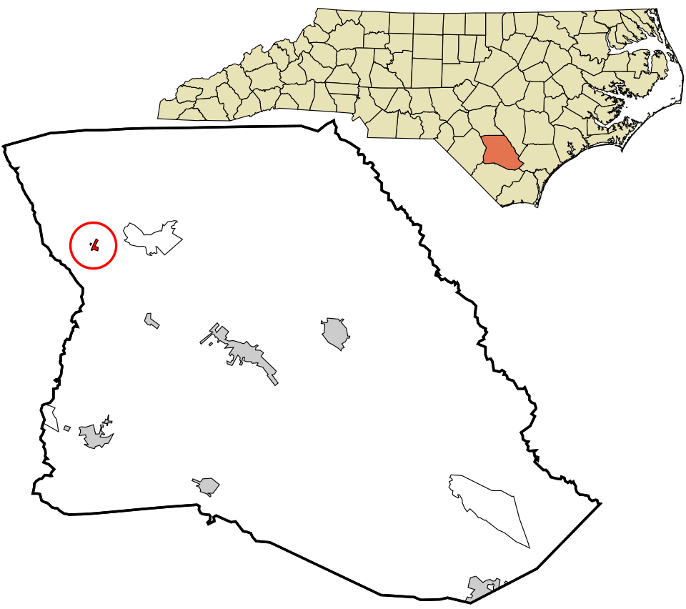 Locator map of Tar Heel
