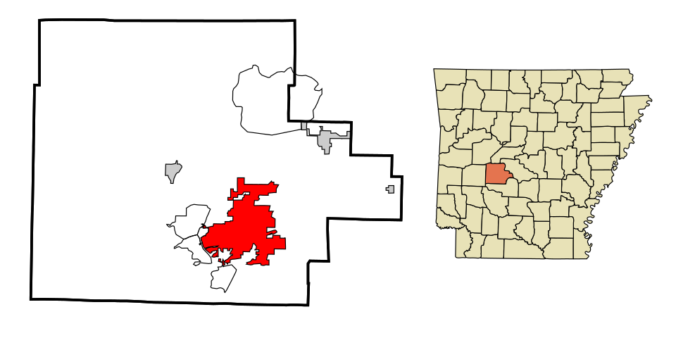 Locator map of Hot Springs