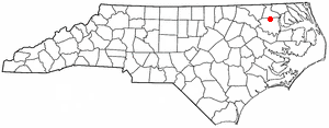 Locator map of Powellsville