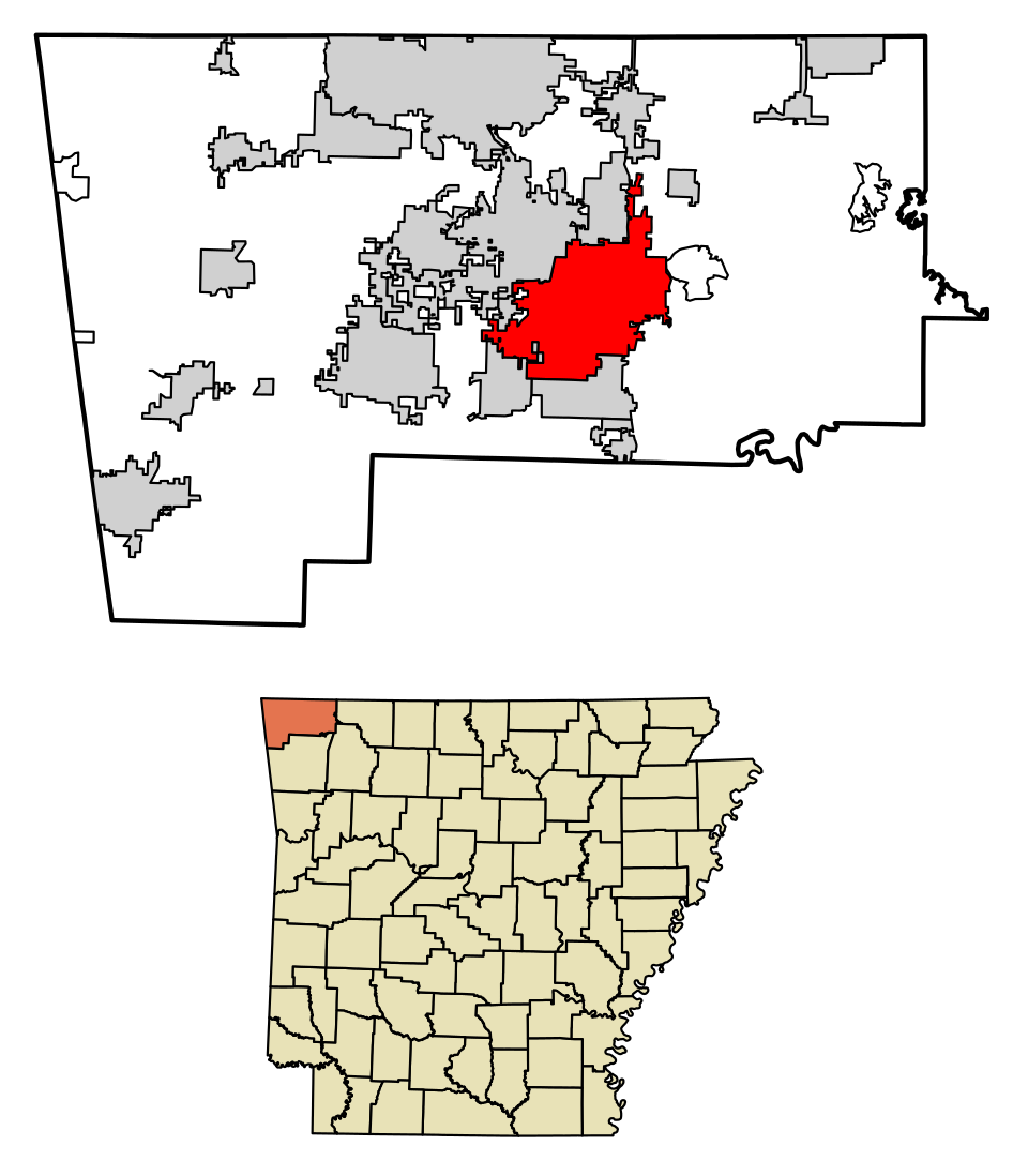 Locator map of Rogers