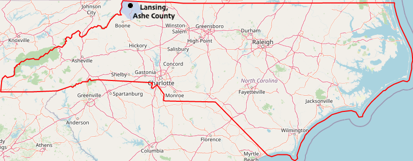 Locator map of Lansing