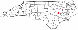 Locator map of Hookerton