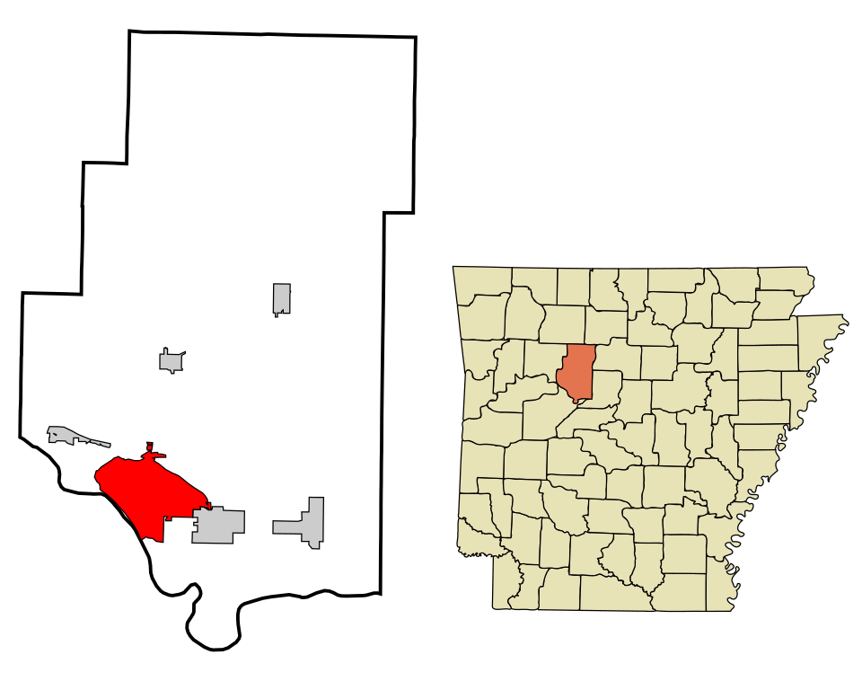 Locator map of Russellville