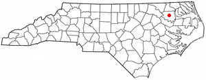 Locator map of Askewville