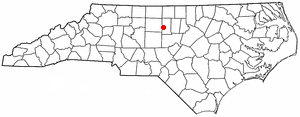 Locator map of Alamance
