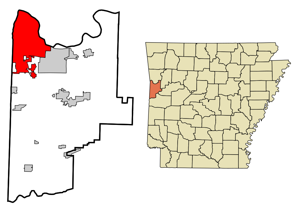 Locator map of Fort Smith