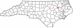 Locator map of Robersonville