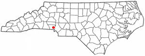 Locator map of McAdenville