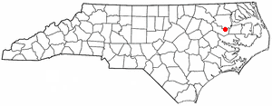 Locator map of Jamesville