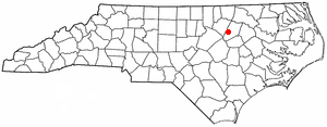 Locator map of Spring Hope