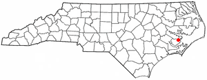 Locator map of Vandemere