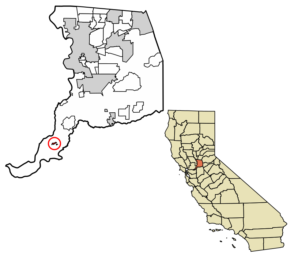 Locator map of Isleton