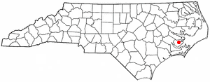 Locator map of Bayboro
