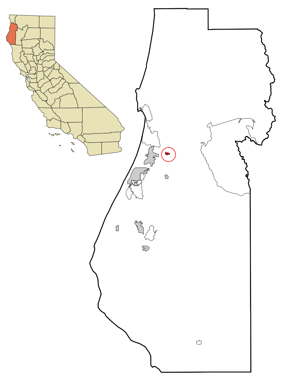 Locator map of Blue Lake