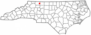 Locator map of Pilot Mountain