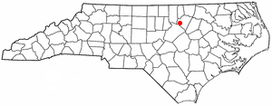 Locator map of Youngsville