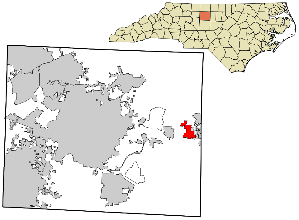 Locator map of Whitsett