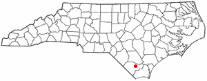 Locator map of Lake Waccamaw