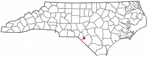 Locator map of Maxton