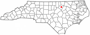 Locator map of Louisburg