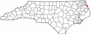 Locator map of Southern Shores