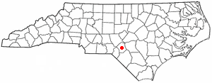 Locator map of Raeford
