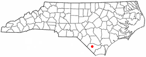 Locator map of Whiteville