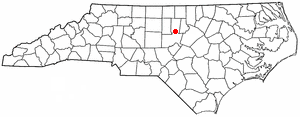 Locator map of Carrboro