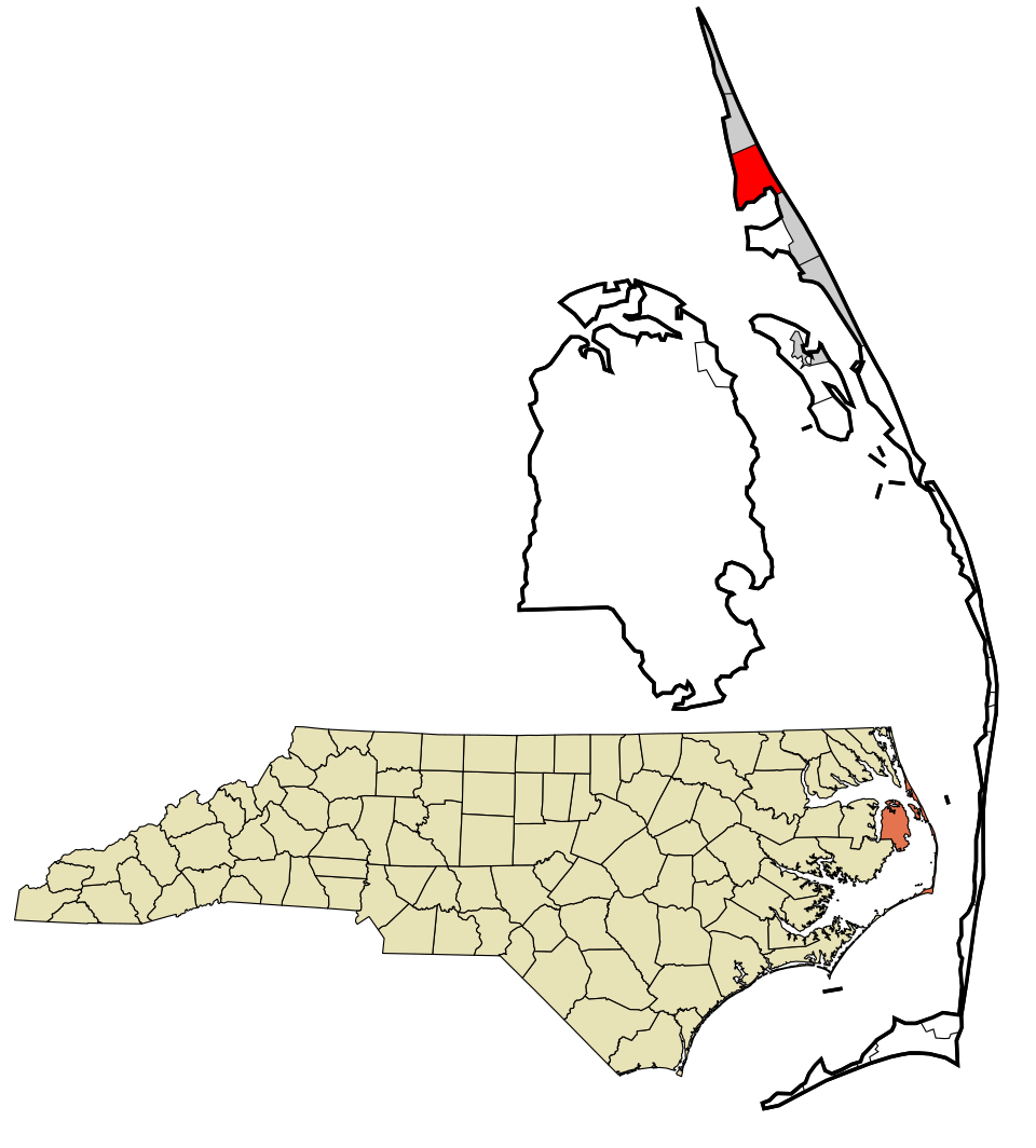 Locator map of Kitty Hawk