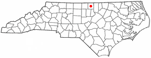 Locator map of Roxboro
