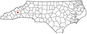 Locator map of Woodfin