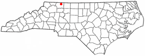 Locator map of Mount Airy