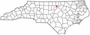 Locator map of Butner