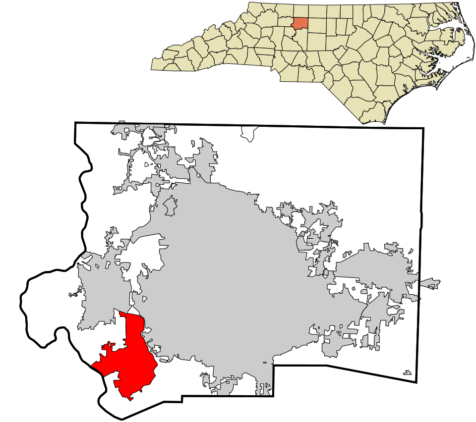 Locator map of Clemmons