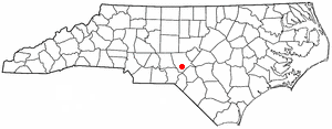 Locator map of Pinehurst