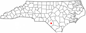 Locator map of Lumberton