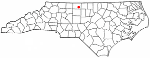 Locator map of Reidsville