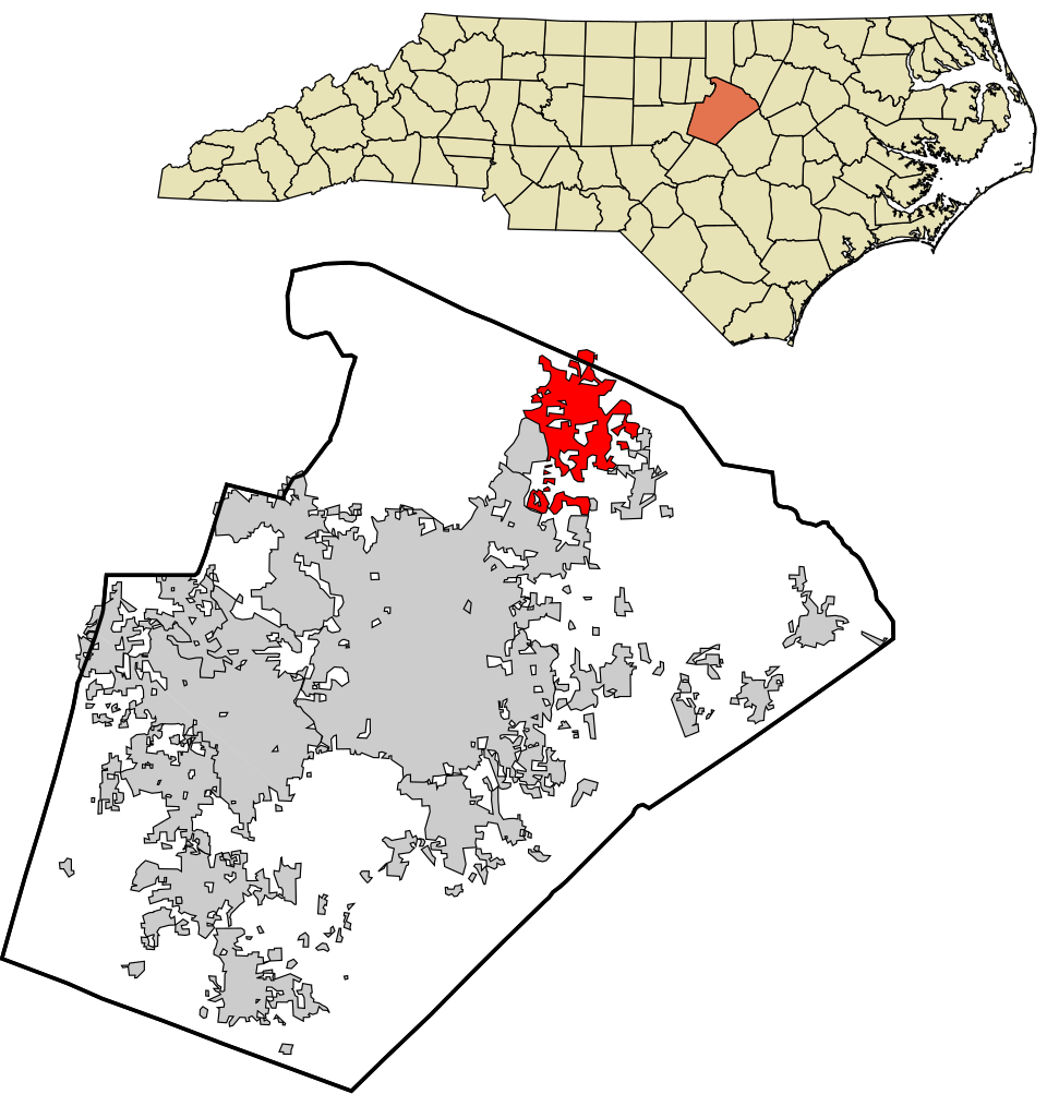 Locator map of Wake Forest