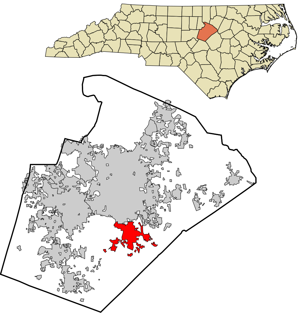 Locator map of Garner