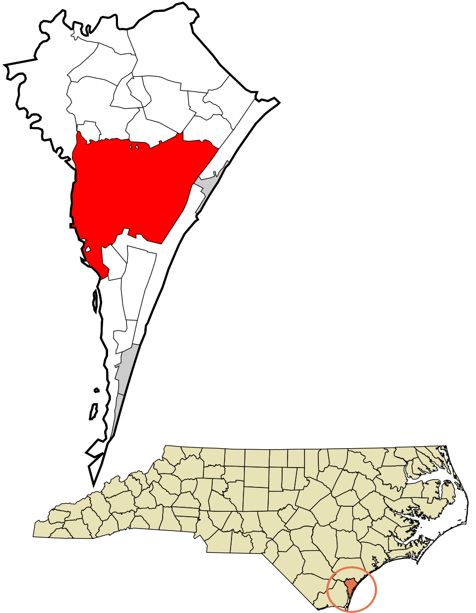 Map of Wilmington