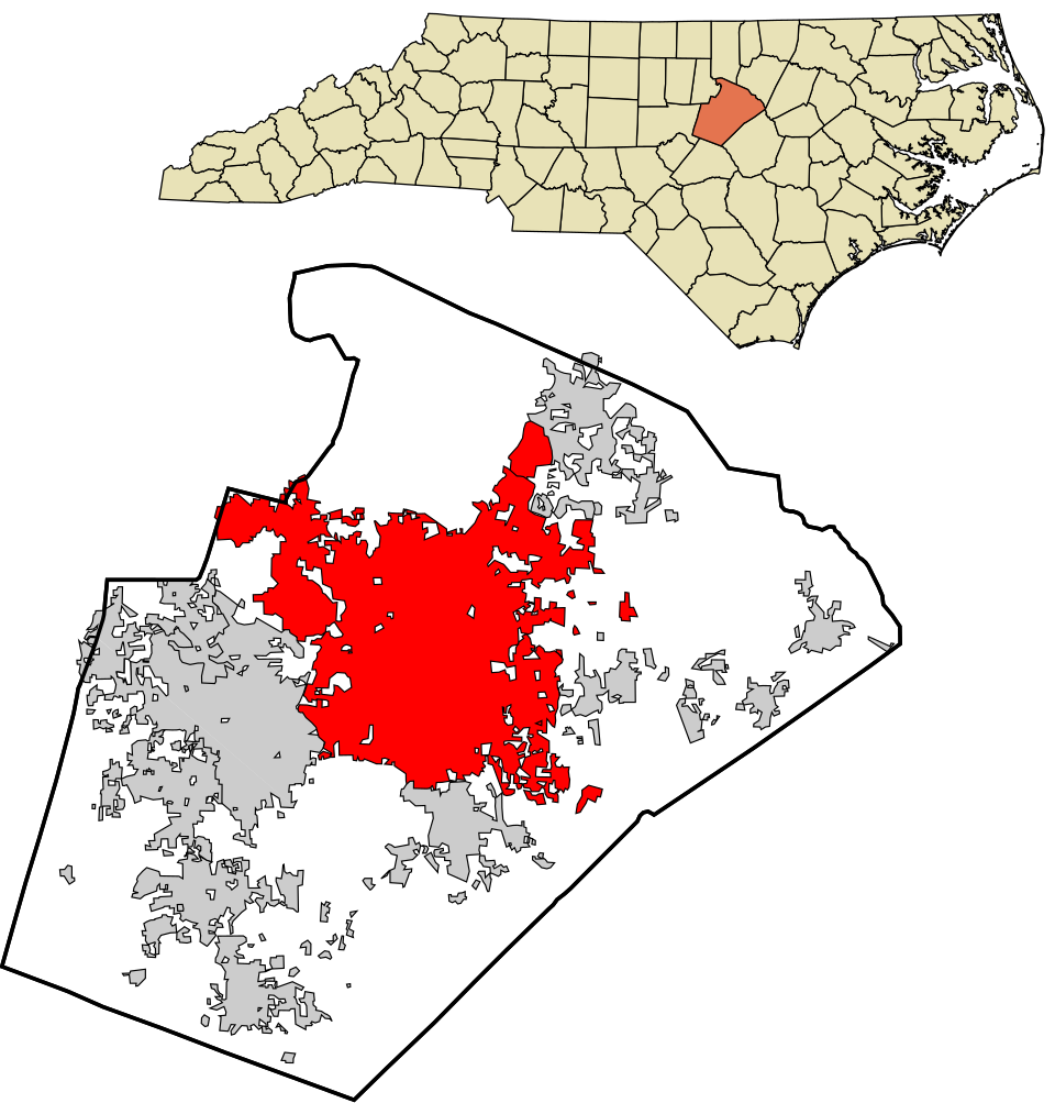 Locator map of Raleigh