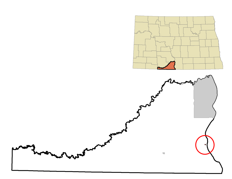 Locator map of Fort Yates