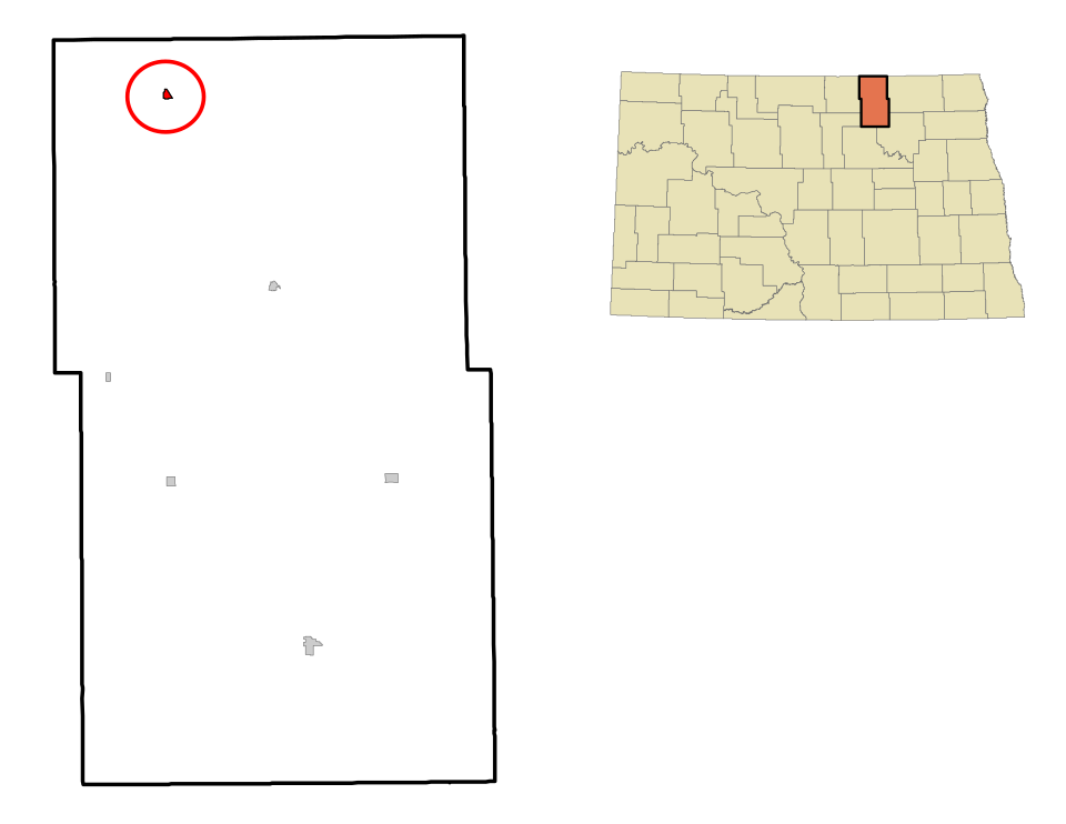 Locator map of Hansboro