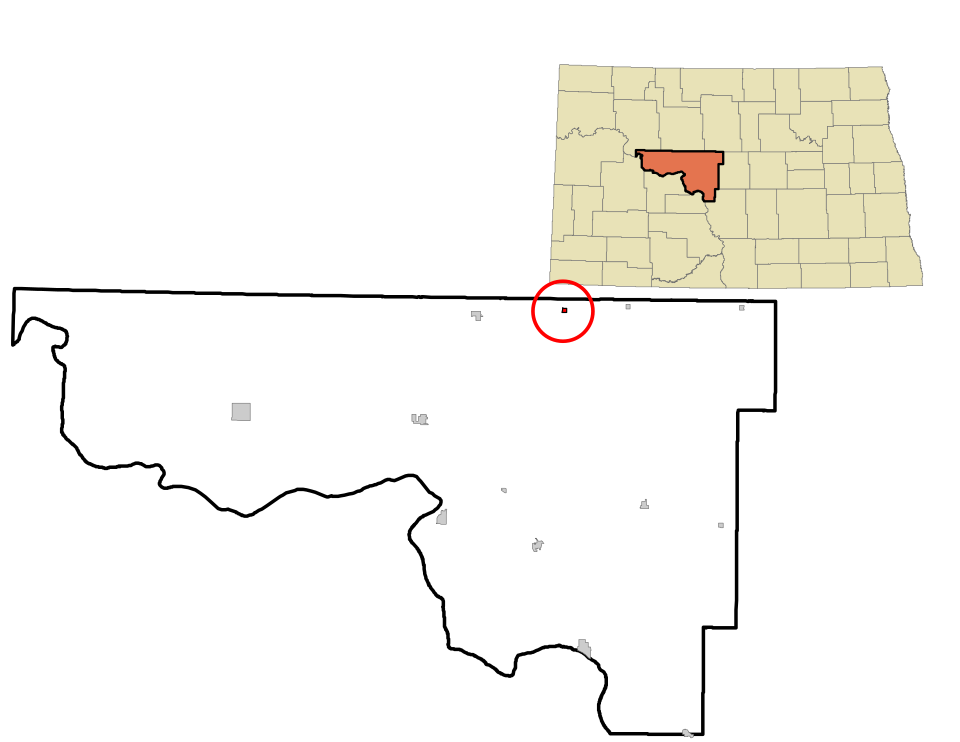 Locator map of Benedict