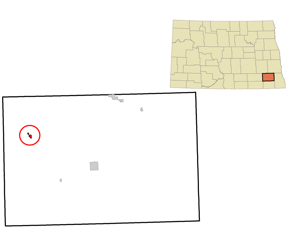 Locator map of Fort Ransom