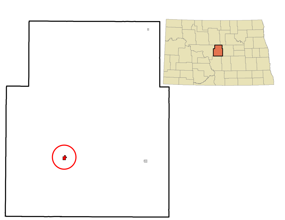 Locator map of McClusky