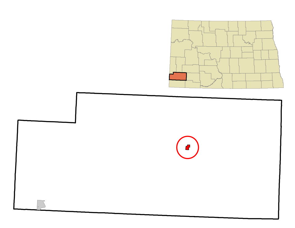 Locator map of Amidon
