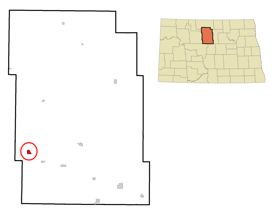 Locator map of Velva